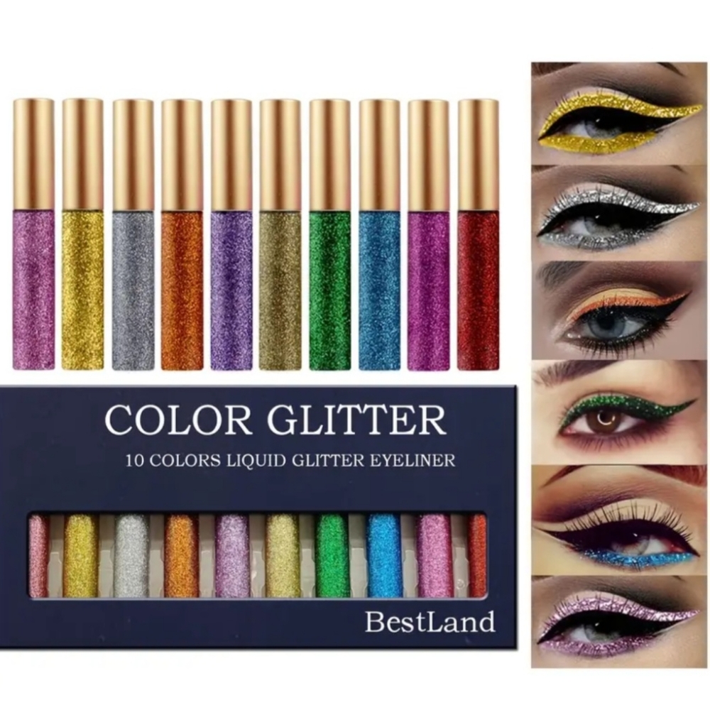 💣10 colors liquid glitter eyeliner